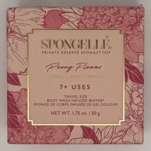 Spongellé “Peony Flower” Body-Wash-Infused Buffer Travel Size 7+ Uses NWT